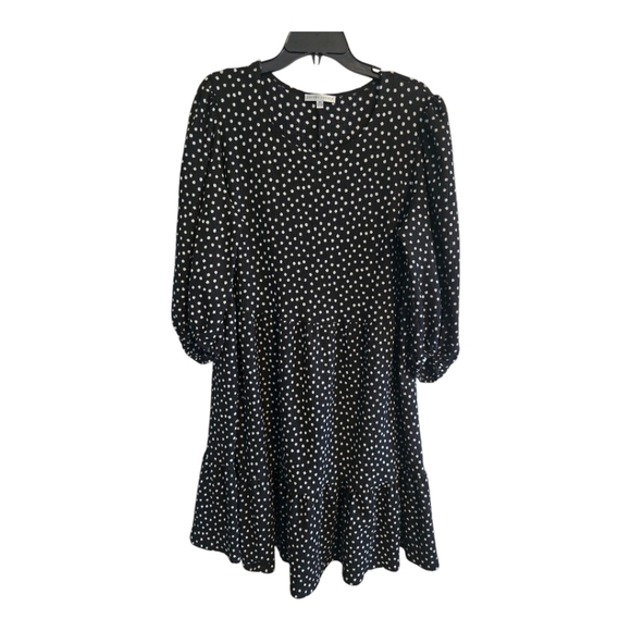 Sandra Darren Dress Womens 16W Plus Black White Long Sleeve Flowy Tiered Summer - Picture 1 of 12